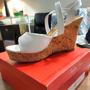 White Wedge Sandal